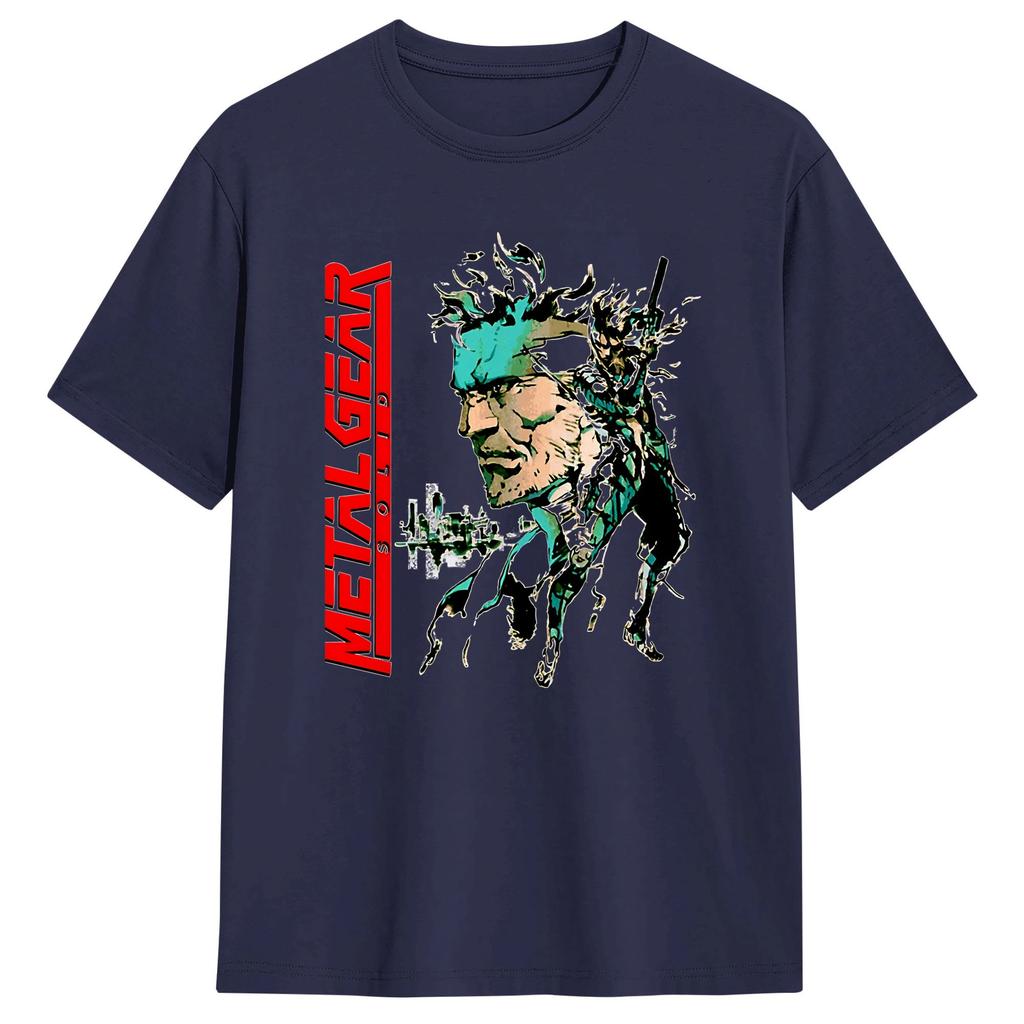 Fashion Metal Gear Solid Game Poster TShirt Men Round Neck 100 Cotton T Shirt Short Sleeve Tees Birthday Present Tops