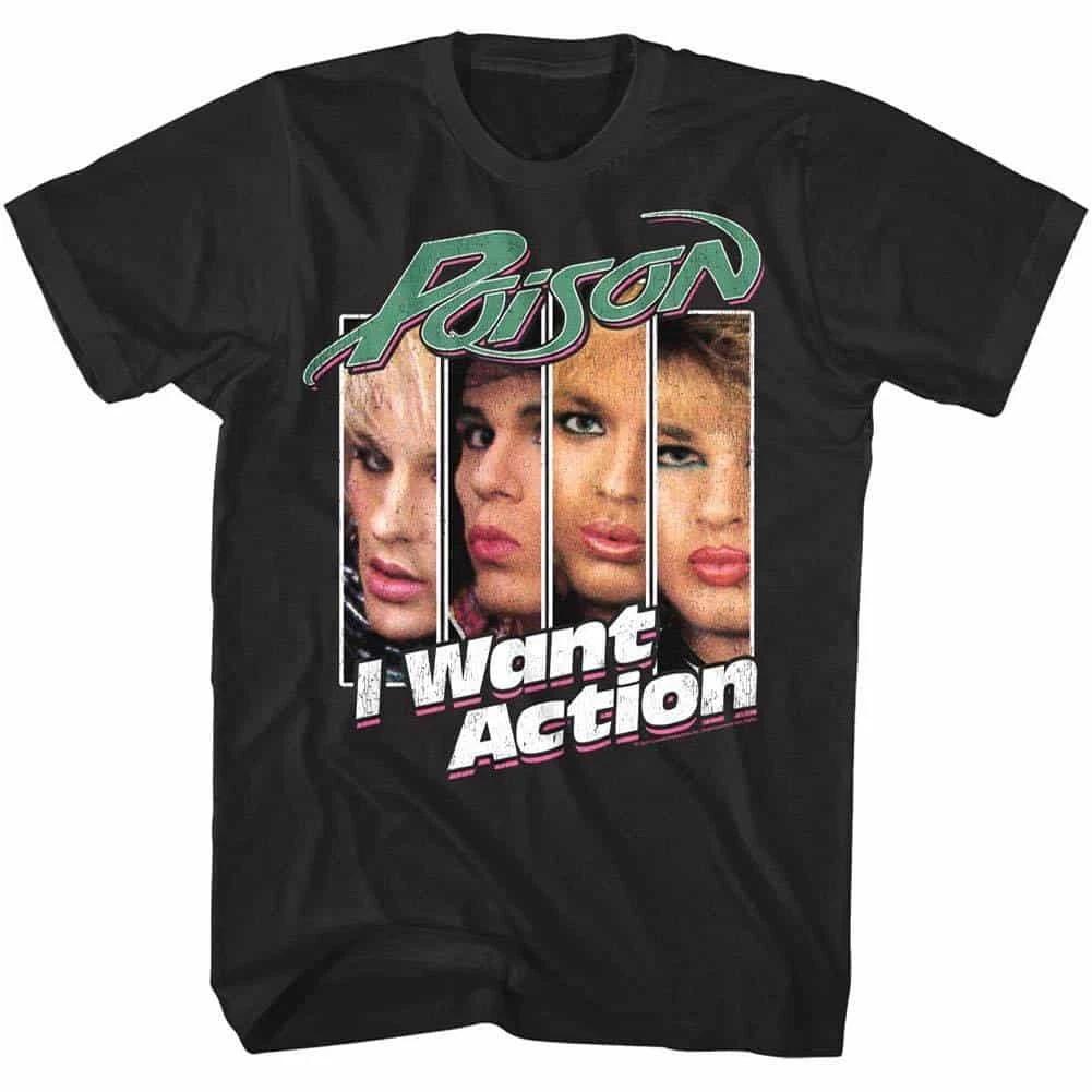 Poison I Want Action Album Men s T Shirt L