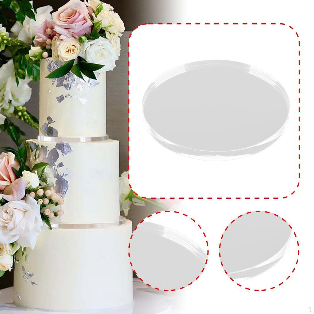 Cake Separator Plate Tool Clear Reusable for Tiered Cakes, Divider Baking Donuts