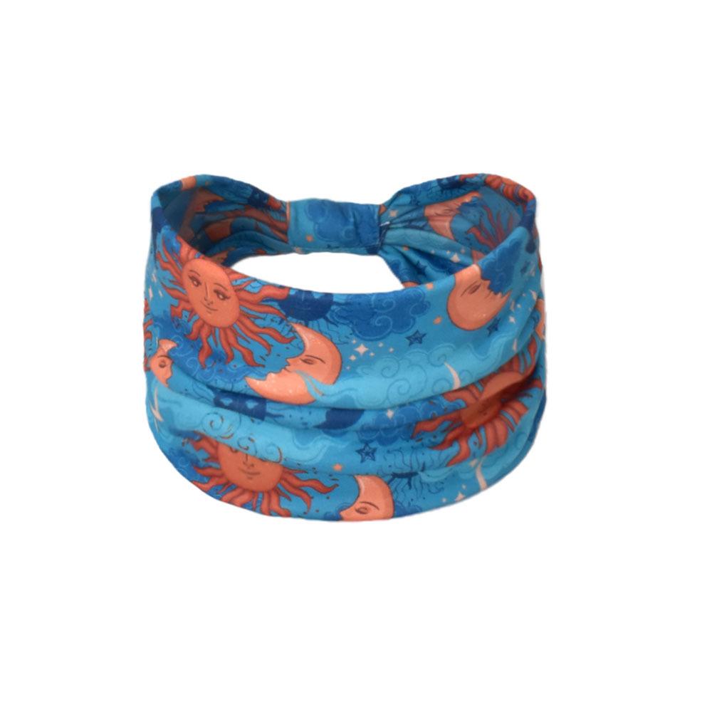 Women's Paisley Sport Yoga Headband - Sweat-Absorbing, Elastic Cotton, Bohemian Style