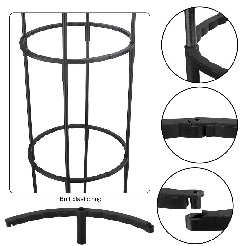 Grigliato per Piante Robusto Stabilizzazione Installazione Flessibile Grigliato da Giardino per Piante Rampicanti Nero