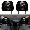 Headrest Cover for SUV Funny Car Covers Spooky Pattern Seat Polyester Protector Protector Universal Breathable Stretchy Interior Accessories