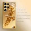 Diamond Golden Eagle Pattern Gold Glass Phone Case Suitable for Samsung Galaxy S26 S25 S24 S22 S21 S20 FE/Ultra/Plus Anti Drop