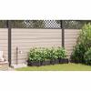 Garden Planter Set 4 pcs Brown 160 x 40 x 22 cm Plastic