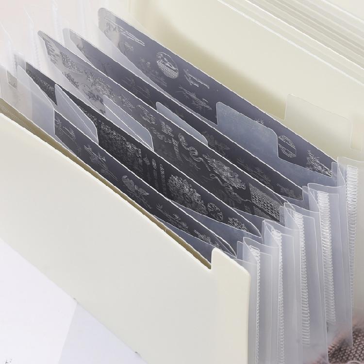 Nail Art Template Plate Storage Book Holds 20 Slot Stamping Plates Compact Design for Salon Professional Studio