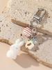 Cute Cartoon Plush Bunny Keychain Fashionable Versatile Backpack Pendant Lovers Pendant