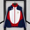 Unisex Retro Football Jacket Stand Collar Zip-Up Training Windbreaker Men Women