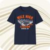 Men's and Women's T-shirts Mile High Stadium 1960 Classic Cut Football T-Shirt - Denver Broncos