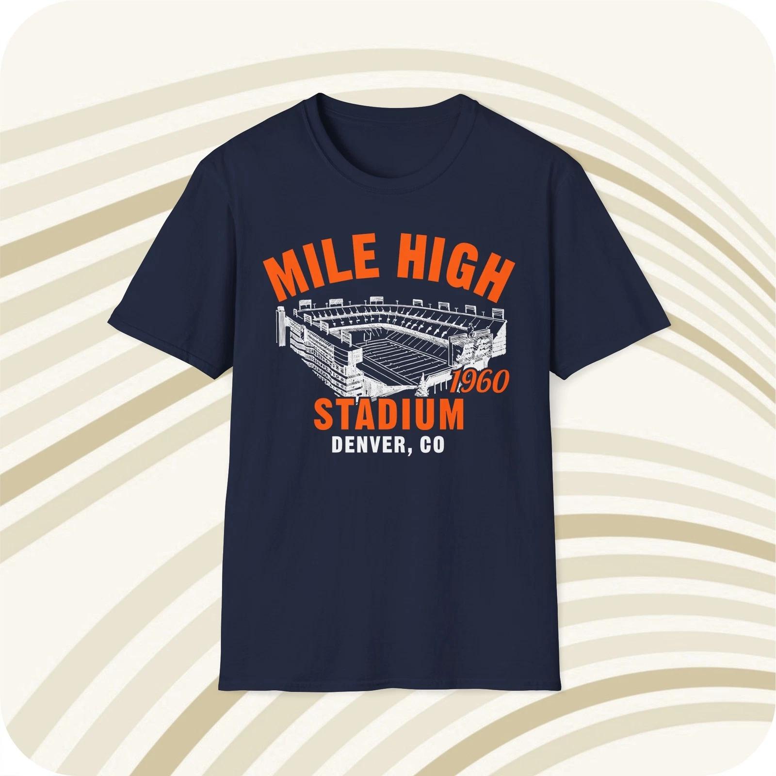 

Mile High Stadium 1960 Classic Cut Football T shirt - Denver Broncos 3XL