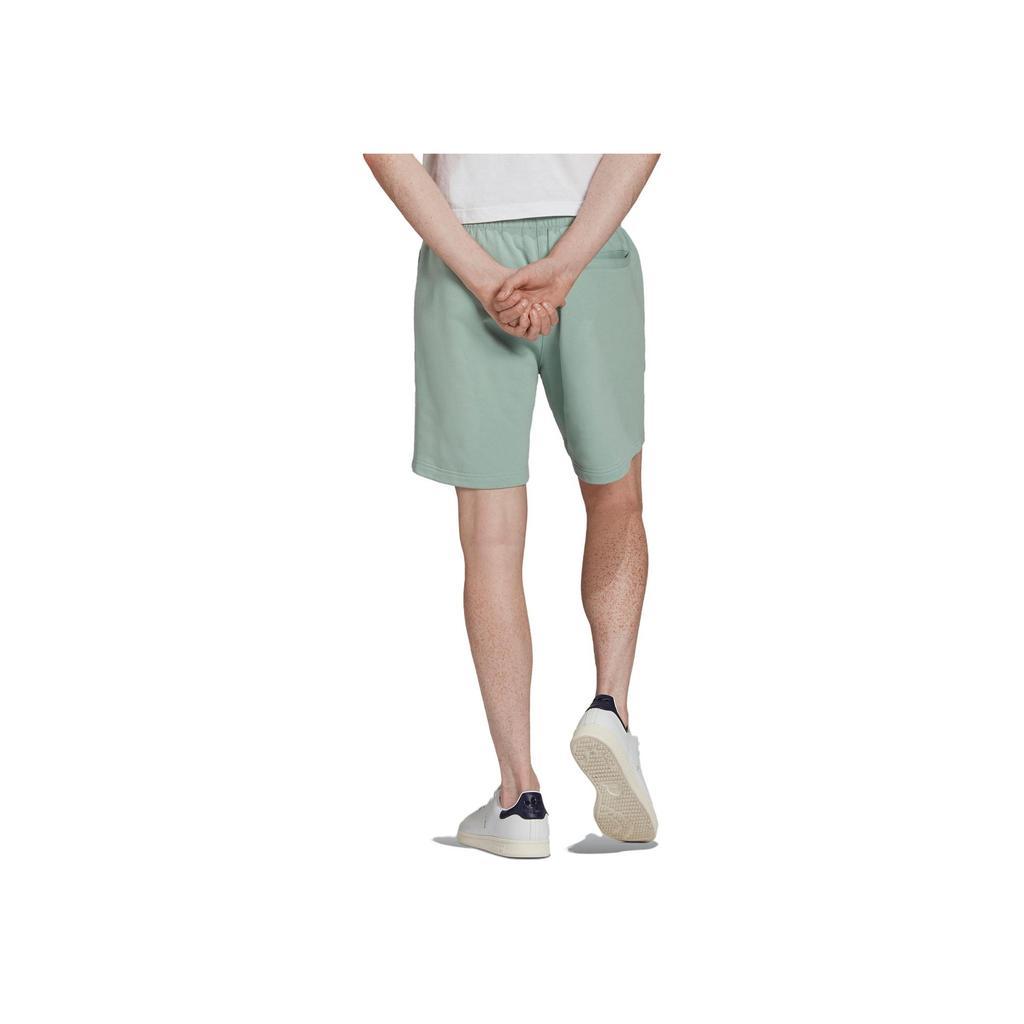 adidas Solid Color Logo Embroidered Lace-Up Casual Shorts Men Shorts Light-Green HF6370