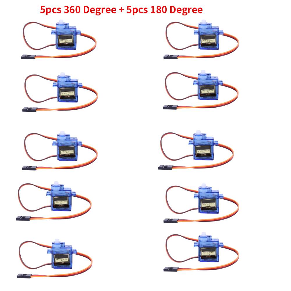 SG90 9G Micro Digital Servo Motor Fixed-Wing Servo Motor Controls 180/360 Degrees for Airplane Aeroplane Helicopter