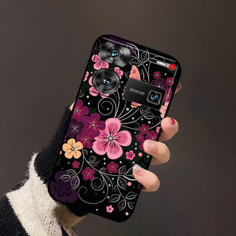 For nubia Z60 Ultra Cover Flower TPU Silicon Back Soft Case Funda For ZTE nubia Z60 Ultra Bumper Coque Z60Ultra Z 60 Ultra