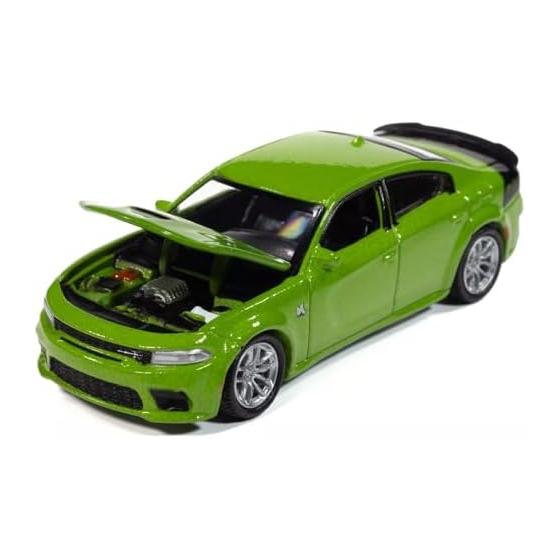 Autoworld 1/64 Dodge Charger Swinger R/T Scar Pack 2023 Green Charger Swinger Diecast Model