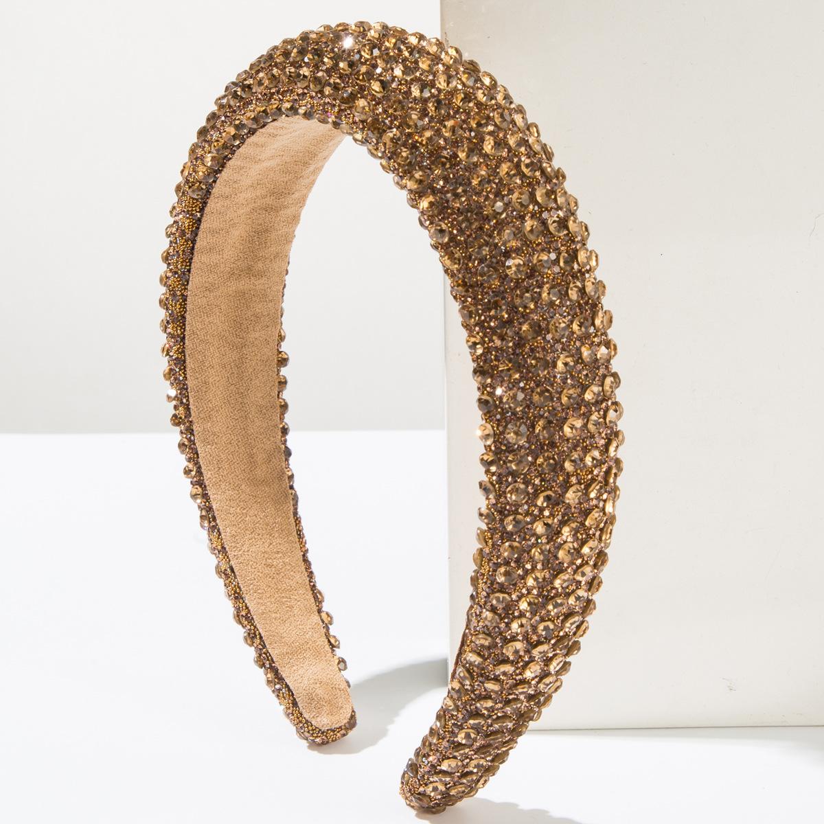 

Стразы Мягкая Повязка на Голову Кристальная Бисерная Блестящая Повязка на Голову Широкий Край Стразы Головной Убор Свадебный Аксессуар для Волос