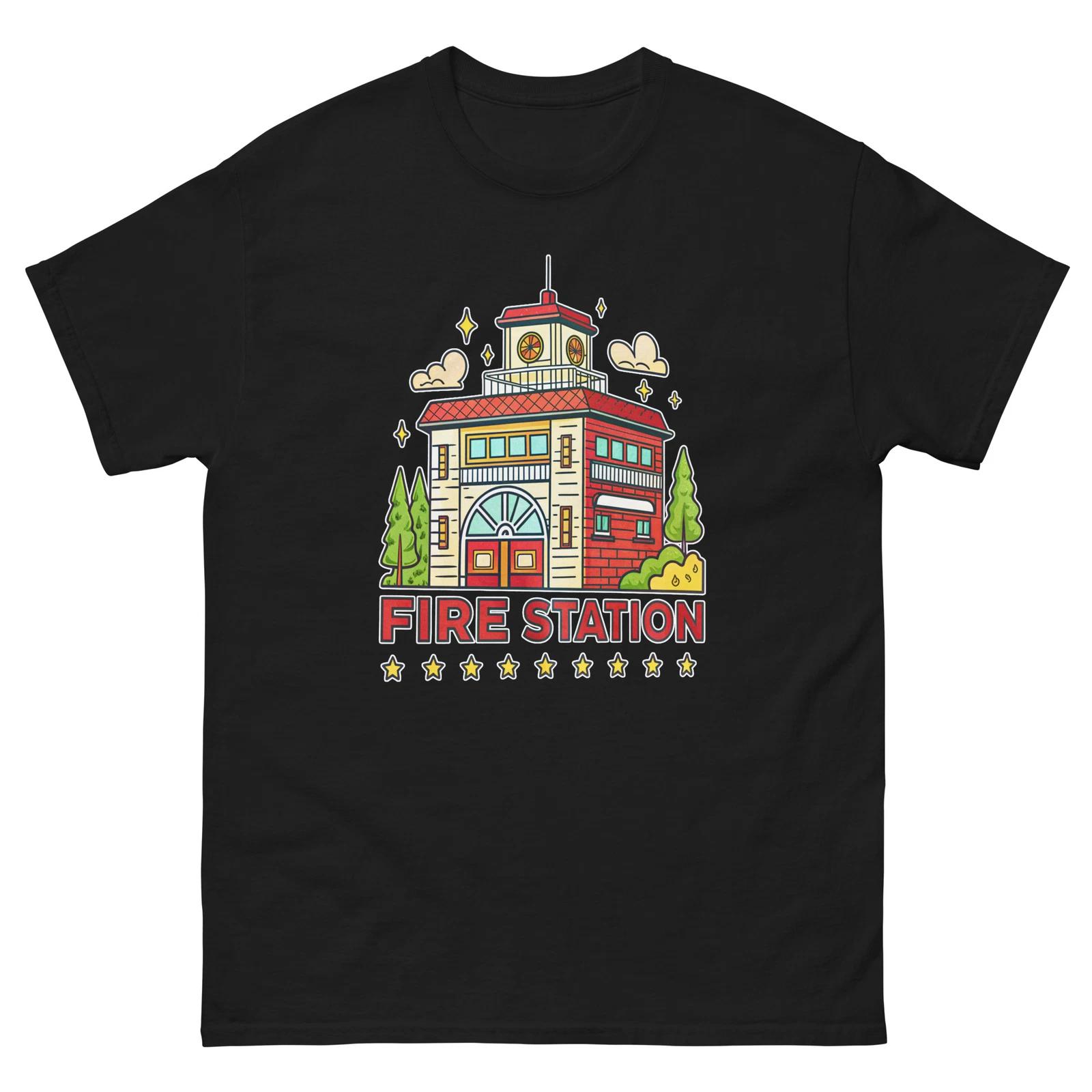 Fire Station Object Place Item Urban T-Shirt 4XL
