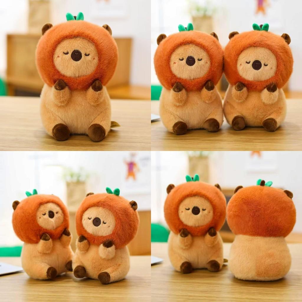 Soft Persimmon Capybara Stuffed Animal Toy Bedroom Decor Gifts Collectible