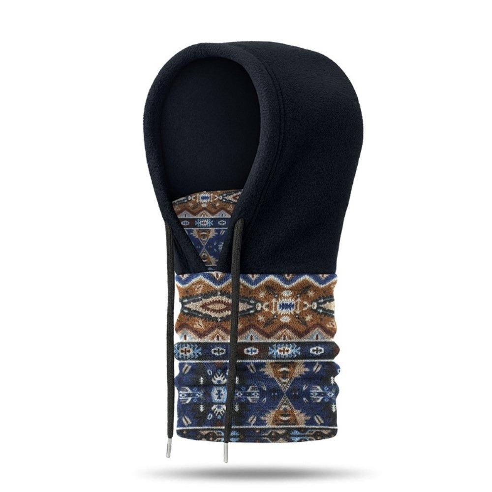 Full Coverage Winter Hat Adjustable Drawstring Warm Head Cover New Ski Mask  Outdoor Sports