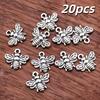 20 Bohemian style bee pendants, DIY handmade jewelry accessories, made of zinc alloy material, necklace, bracelet, earring produ