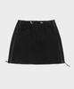 BELLOL String Sweat Mini Skirt Black
