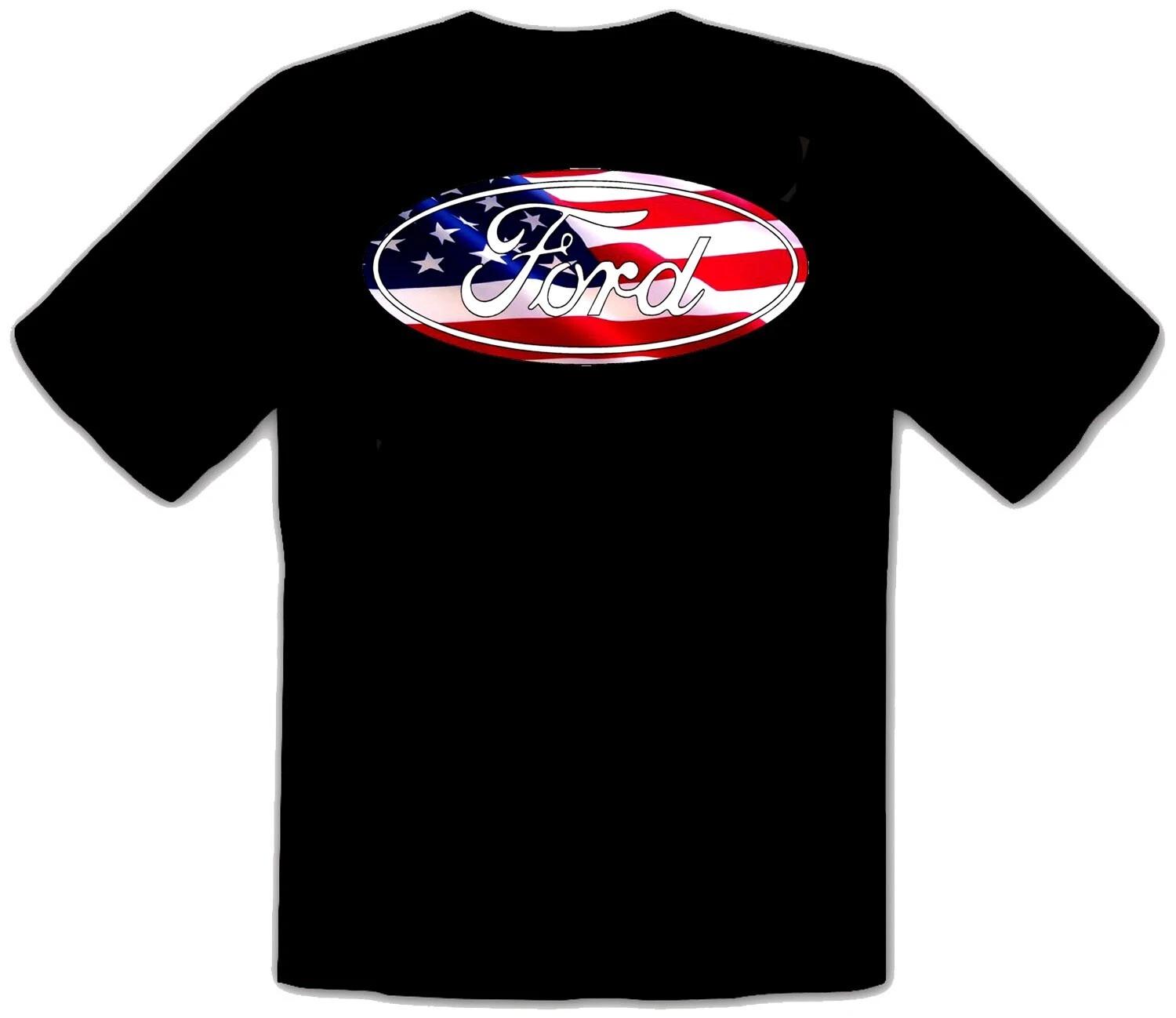 Ford USA America Logo Car BLACK T-Shirt - 538- M