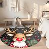 Elk Round Floor Mat Design for Dining Room Entryway Bedrooms Game Room Anti-slip Round Rug Decorate Offices Perfect Gift for Friends Family