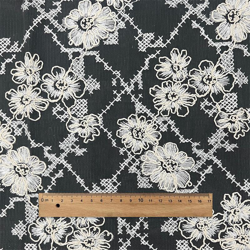 Wide 125cm Latest French Lace Fabric Hight Quality Embroidery Net Lace Fabric for Bridal Couture Evening Gown Material 5 Yards