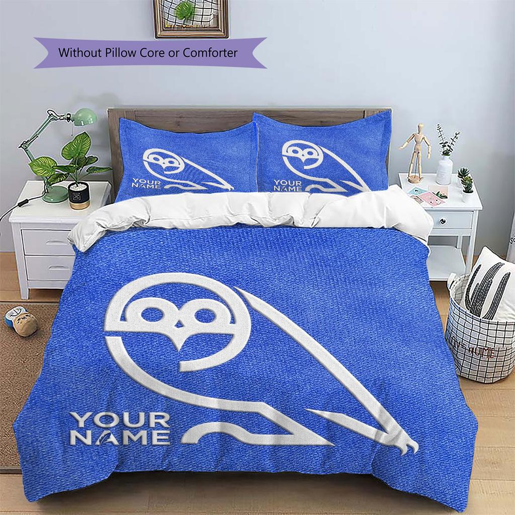Sheffield Wednesday Football Club Custom Name Pattern Bedding,Quilt Set Quilt Cover Pillowcase Home Birthday Gift(1 * duvet cover + 2 * pillowcase, wi