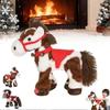2026 New Spotted Electric Plush Horse, Interactive Brown-and-White Spotted Pony with Joyful Neighing Sounds for Kids Gift