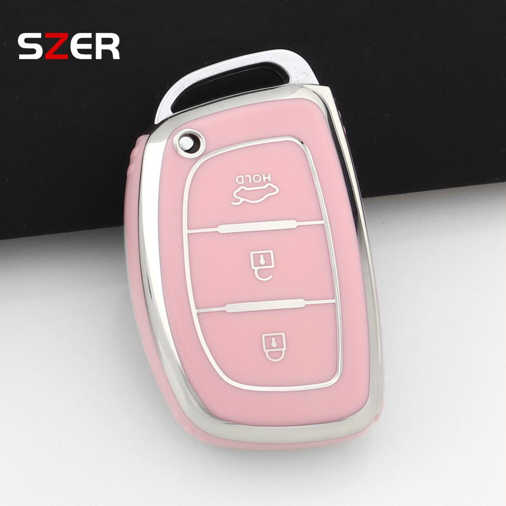 3 4 Tasten TPU Auto Smart Key Hülle Abdeckung Schlüsselanhänger Für Hyundai Tucson Santa Fe Rena Sonata Elantra Creta Ix35 Ix45 I10 I30 I40