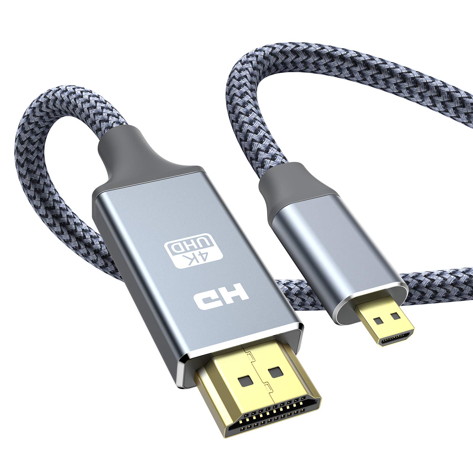 

Кабель Snowkids Micro HDMI - HDMI Micro HDMI - HDMI 1 м тип D, штекер, тип A 4K 60 Гц, совместим с GoPro7 6 (Микро - мужской) 5/Трансформер/Йога и т.д.