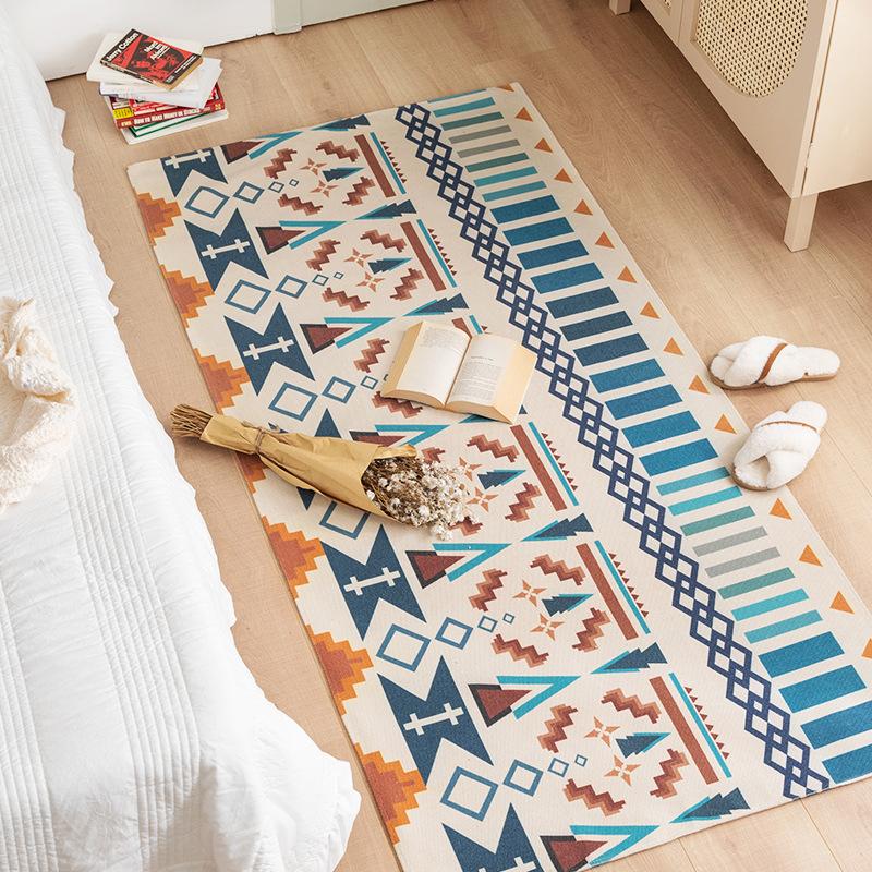 Modern Minimalist and Fresh Cotton and Linen Sofa Mat, Multifunctional Bedroom Bedside Carpet, Living Room Sofa, Coffee Table, and Floor Mat