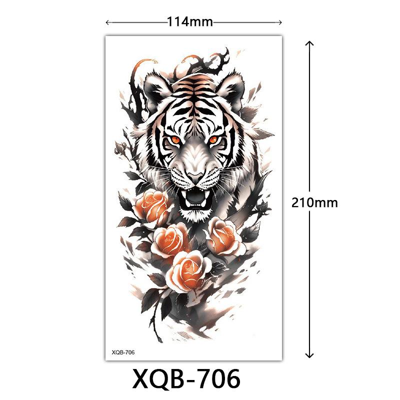 Small Full Arm Tattoo Sticker, Flower Letters, Plain Flower Tattoo Sticker Tattoo