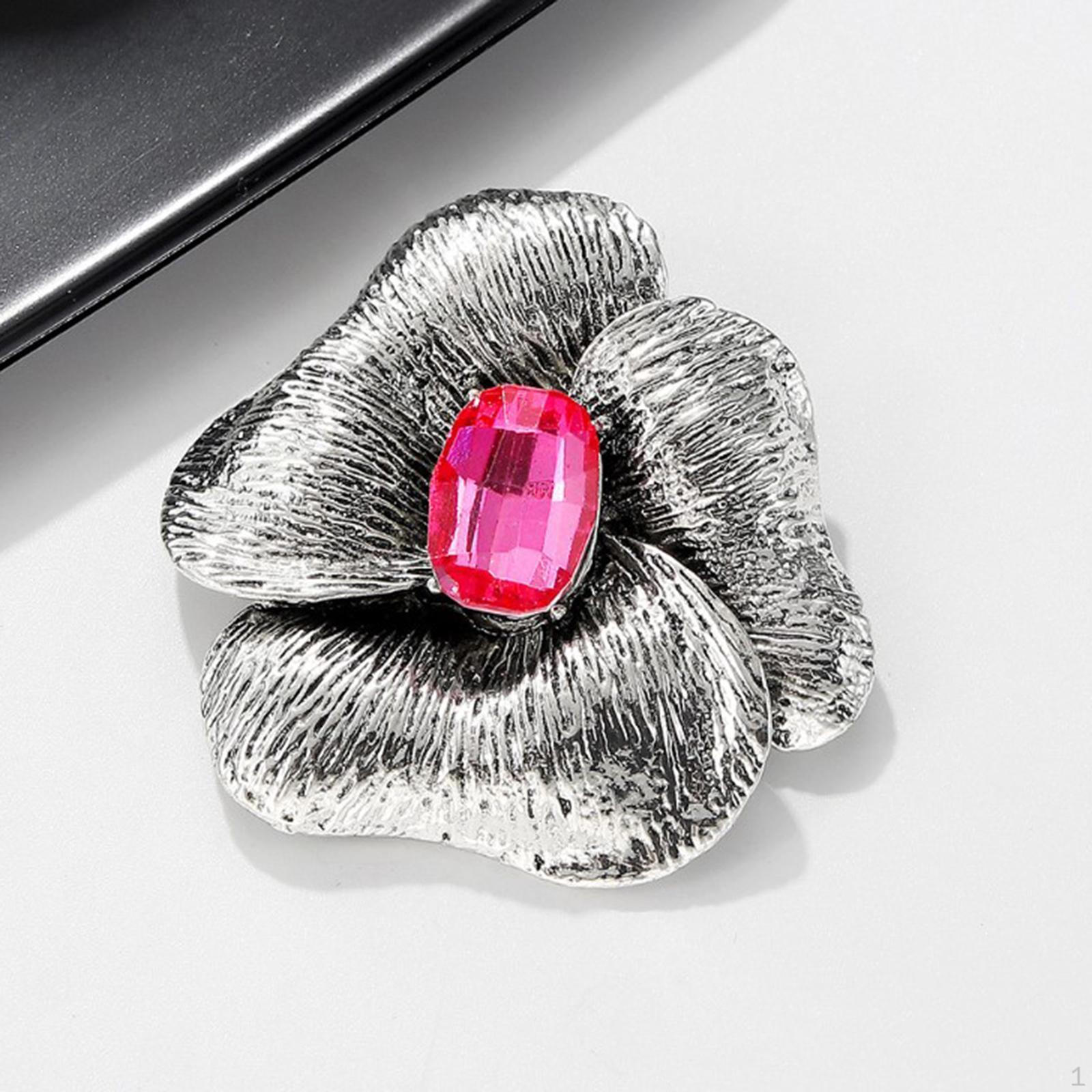 

Цветочная брошь-булавка нагрудник подарок на День святого Валентина для нее ювелирные изделия стразы свитер шаль