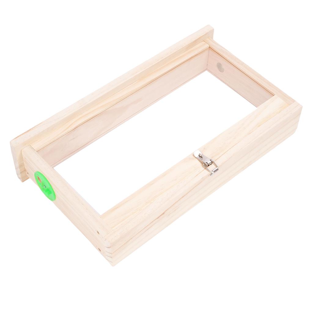 Bee Breeding Box Double Sided Acrylic Board Wooden Bee Hive Observation Box with Vents Beekeeping Supplies