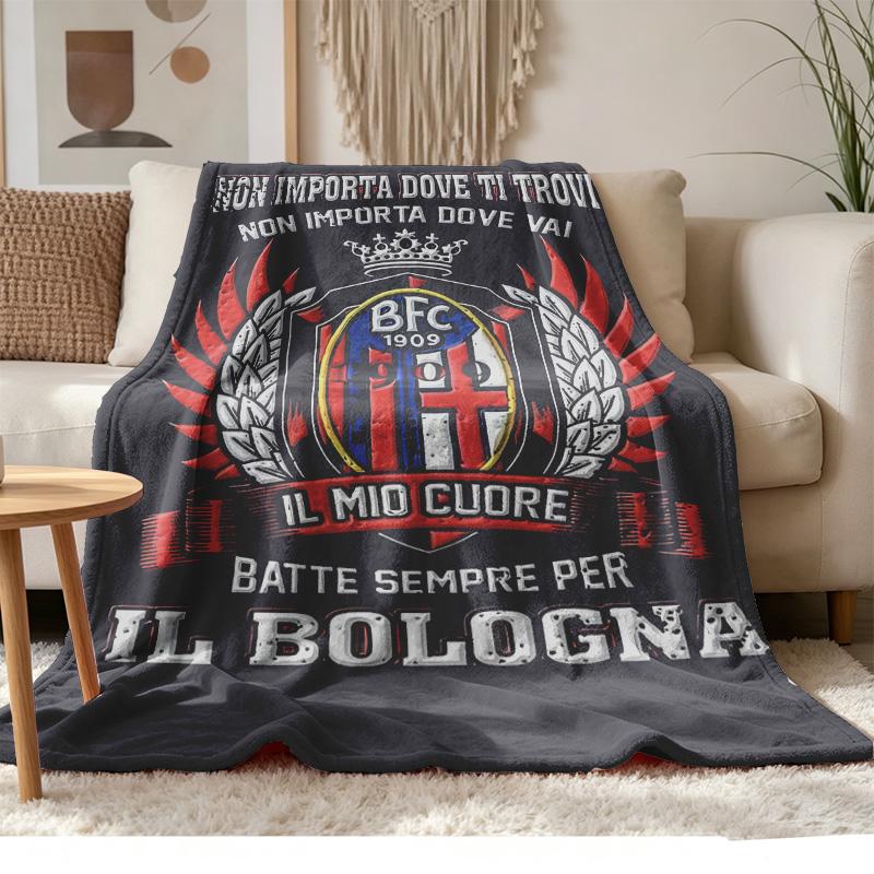 Bologna F.C. 1909 A Soft and comfortable flannel Suitable for sofas living rooms outdoor camping travel and also makes a great anniversary gif