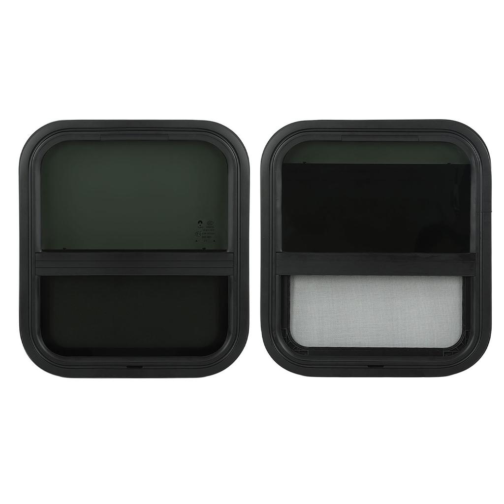 RV Windows 394x445mm Rounded UV Resistant Waterproof with Removable Insect Repellent Net for Camper