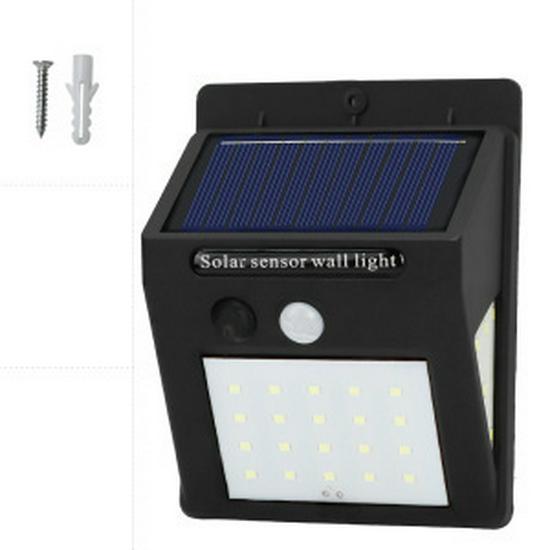 

Solar LED Tri-Sided Wall Light - Outdoor Waterproof Motion Sensor for Home, Garden, and Street