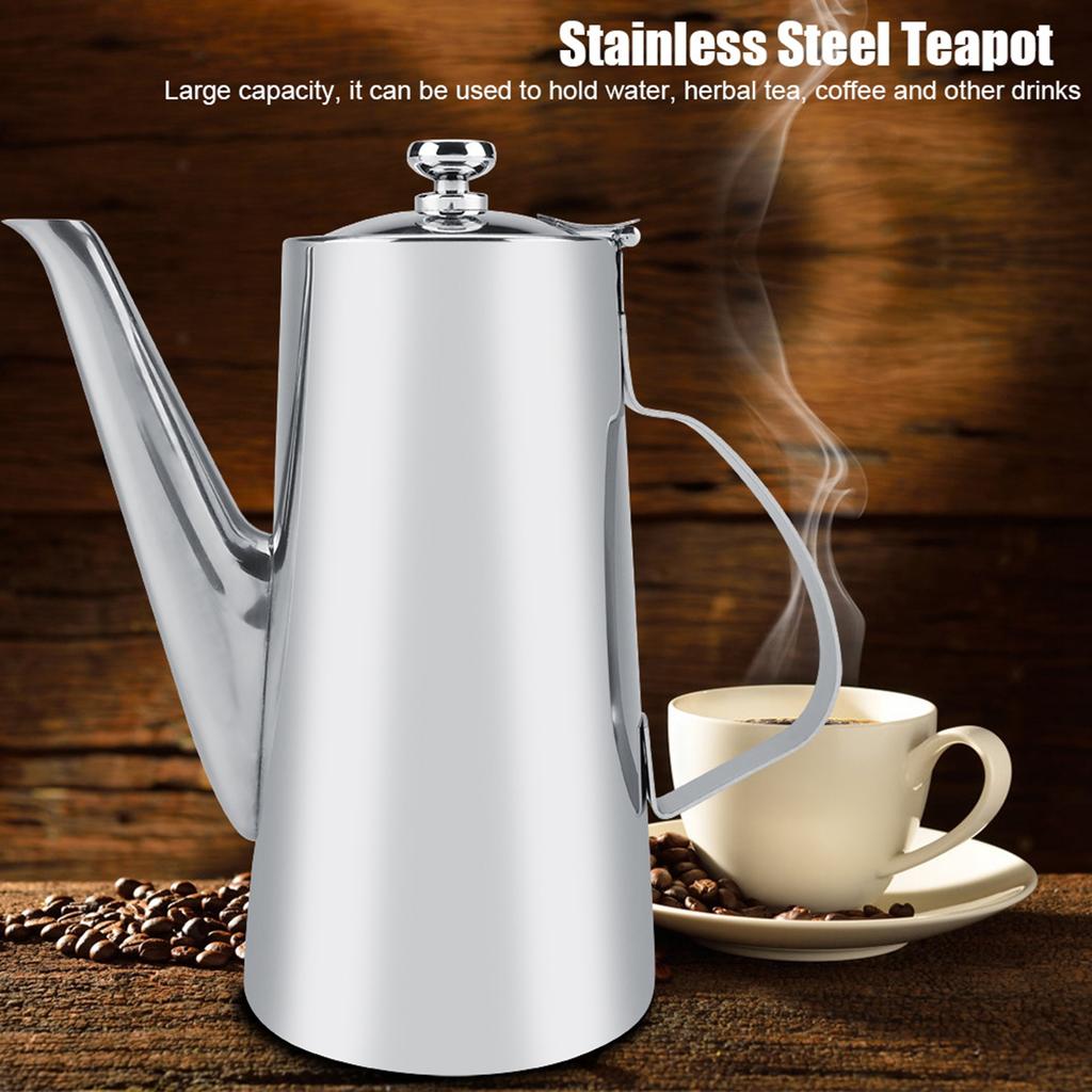 2L Thickened Stainless Steel Teapot Elegant Tea Coffee Water Kettle for Home Restaurant #2