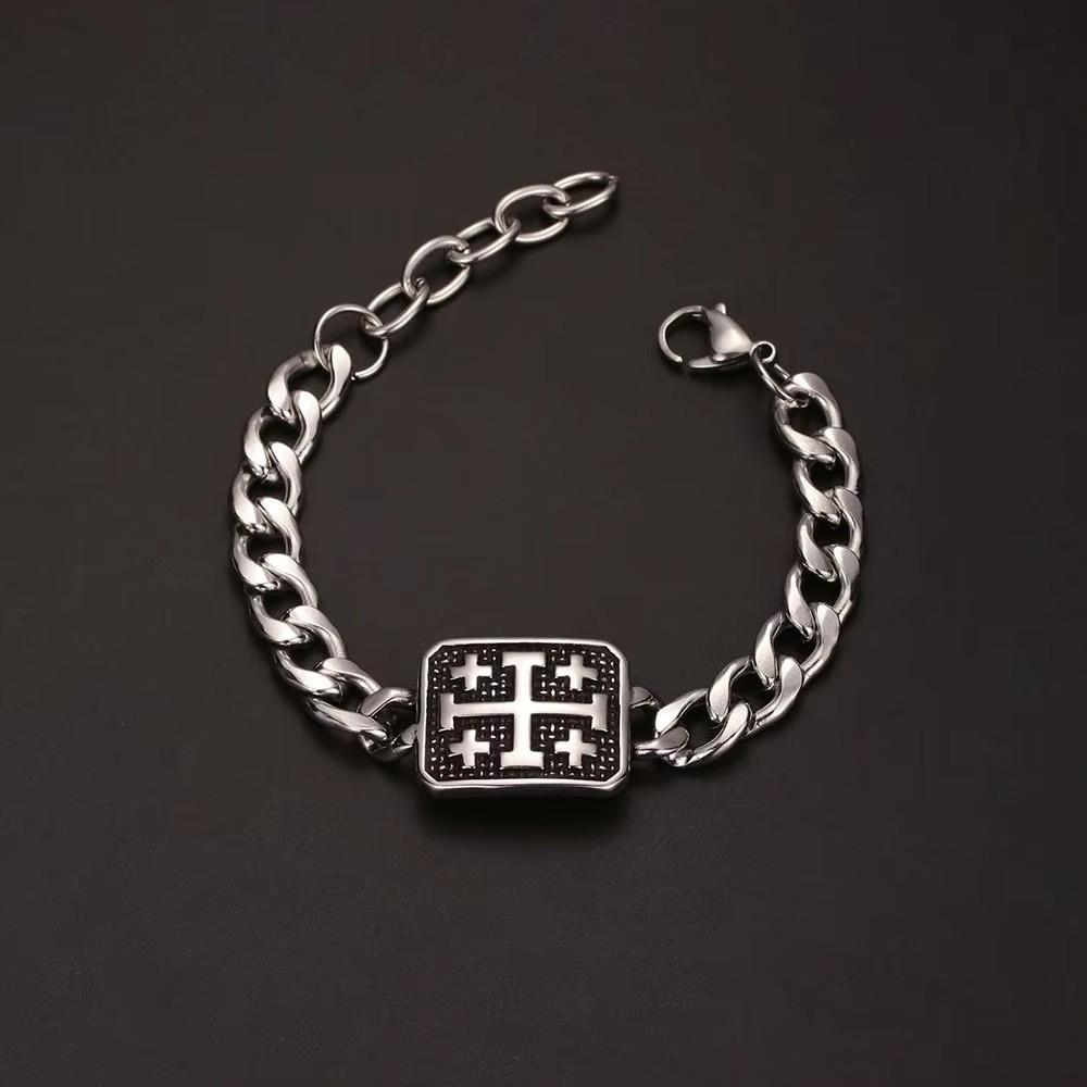 Creative Simple Cross Bracelet Stainless Steel Classic Hand Chain Elegant Bracelets Jewelry Accessories