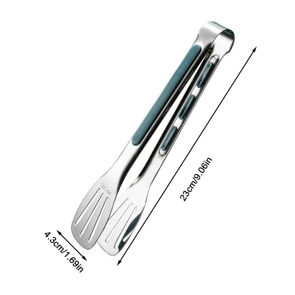 Servierzange für Speisen, kleine Servierzange aus lebensmittelechtem Edelstahl, hitzebeständig, spülmaschinenfest, ideal für Buffets