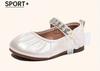 Autumn 2026 Girls' Korean Style Princess Flats - Versatile, Soft Sole Leather Shoes