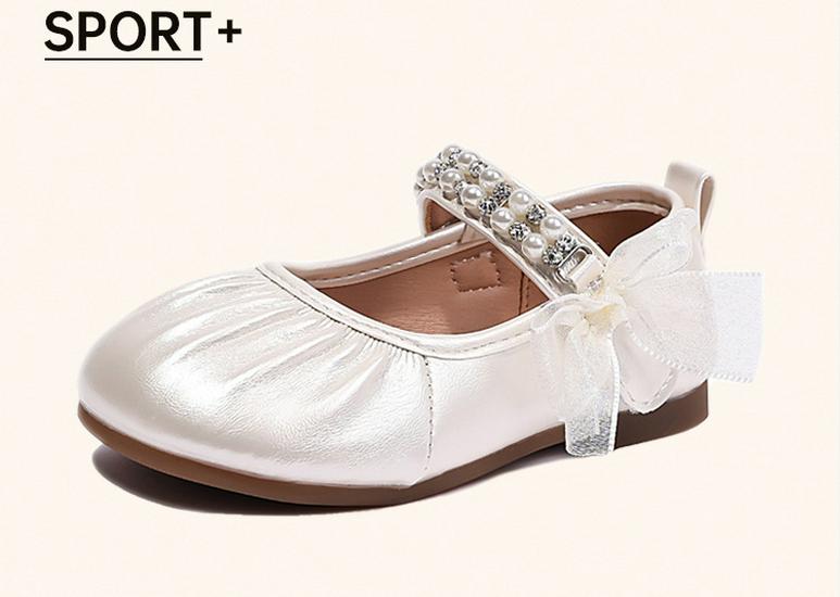 Autumn 2026 Girls' Korean Style Princess Flats - Versatile, Soft Sole Leather Shoes