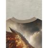 Men's Eagle Print T-Shirt - Beige Brown 3D Print Short Sleeve