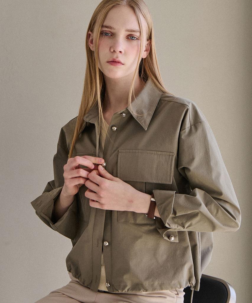Lusida Roa Pocket Crop Jacket - Khaki