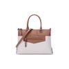 Mk Warren Monogram Color Block Leather Tote Bag Vintage Casual Commuter Shoulder Crossbody Bag Women Handbags 30H1GWRS2B-VANILLA-ACRN