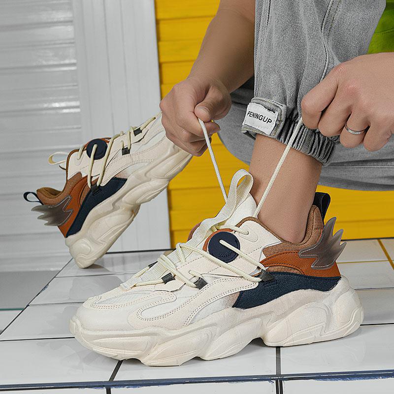 

Men s shoes 2025 summer new fashion trend versatile dad shoes outdoor platform leisure sports height-increasing running shoes 39