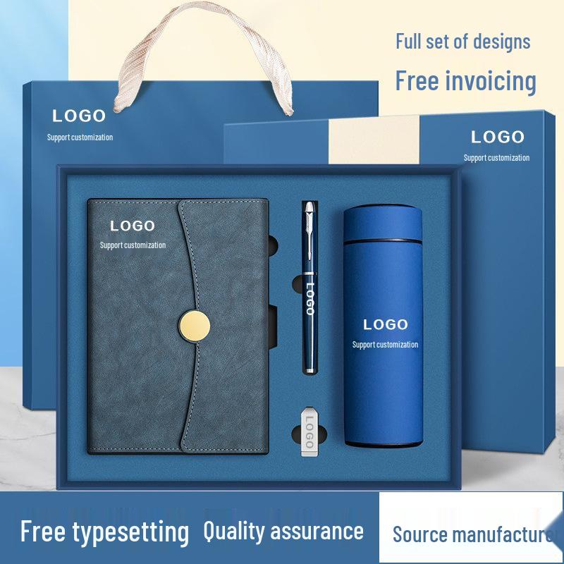 Custom Gift Set: Business A5 Notebook & Thermos Cup - Perfect for Teacher's Day, Mid-Autumn Festival, or Company Anniversaries.