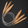 Round Braided Needle Bamboo Transparent Crochet Knitting Tool 15mm 20mm 25mm for Woolen Yarn