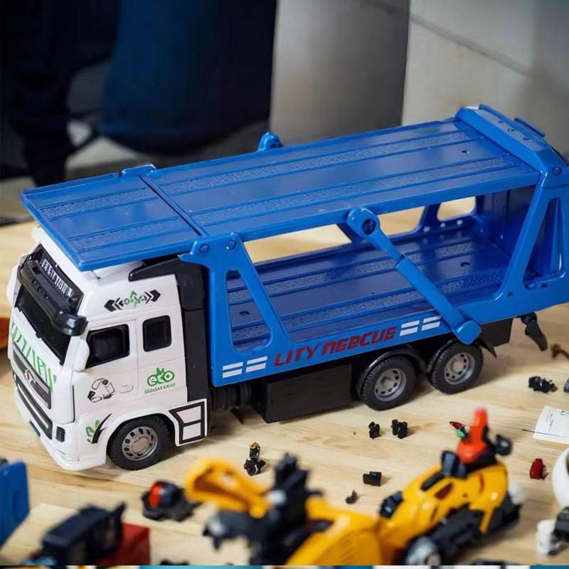 Little King Alloy Toy Pull-Back Excavator - Children's Construction Vehicle Model 