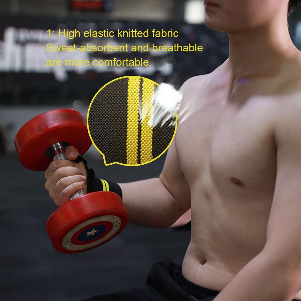 1 Pair Fitness Padded Wrist Thumb Brace Strap Weight Lifting Hand Wrap Support Weightlifting Gym Training Bar Wristband